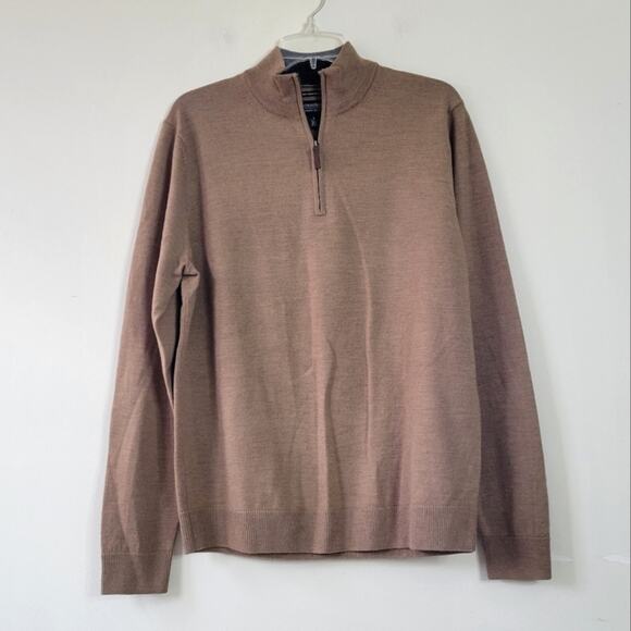 Nordstrom Men's Merino Wool Quarter Zip Sweater Large - Picture 1 of 6